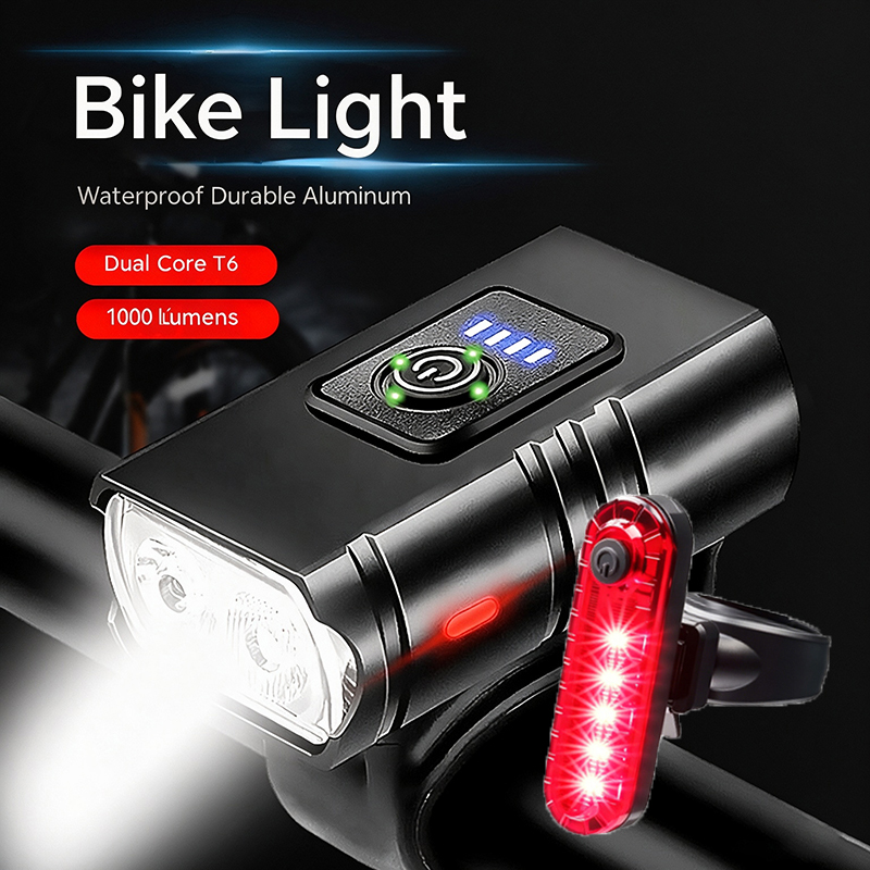 Cycling Gear Charging Station - Bike Light Front Rear LED USB