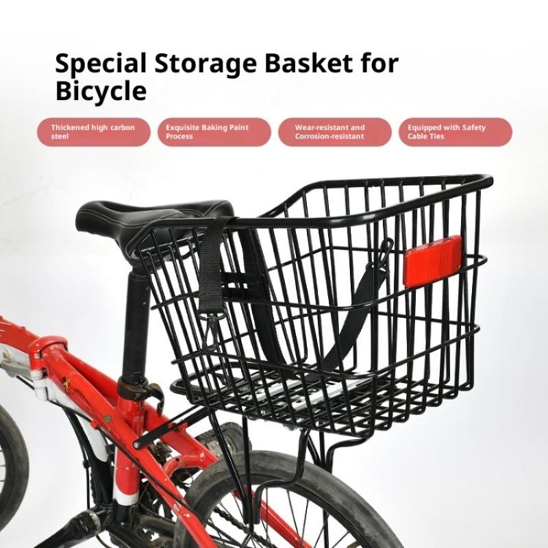 Cycling Gear Shelf - Bike Rear Basket With Rear Light