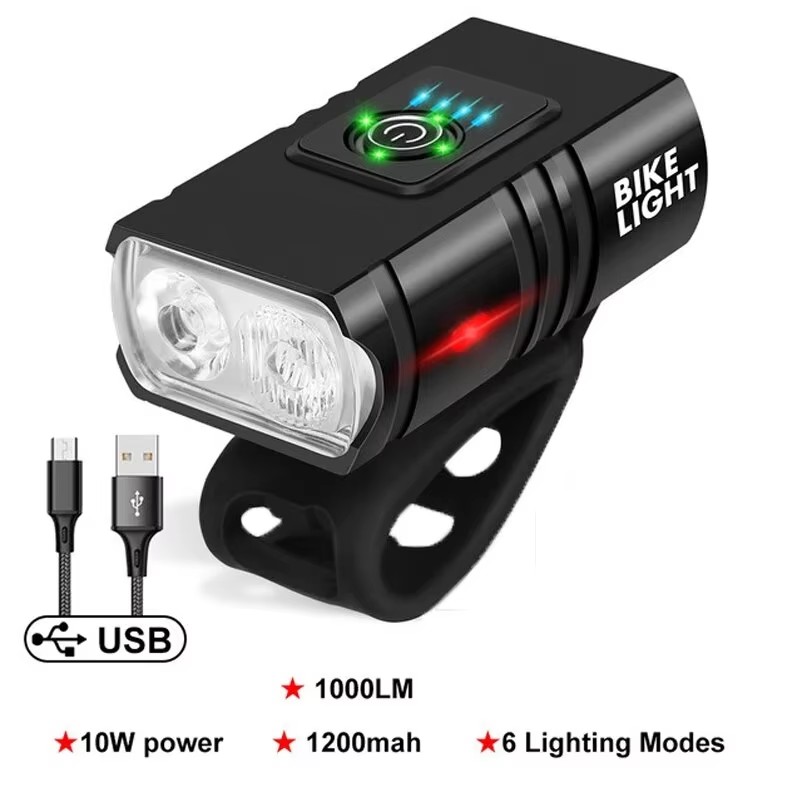 Cycling Gear Charging Station - Bicycle LED Headlight T6S, USB Rechargeable