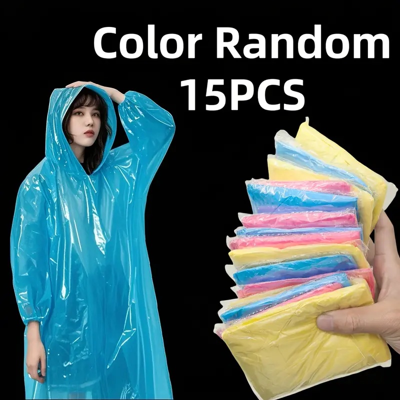 Cycling Gear Duffle - 15/30Pcs Random Color Disposable Transparent Rain