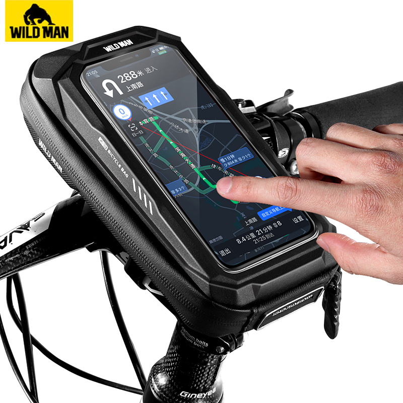 Cycling Gear Organizer Bag - WILD MAN Rainproof Bicycle Front Top