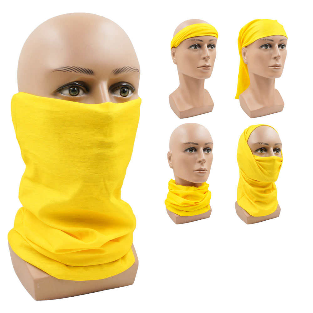 Cycling Gear Usa - Yellow Multifunction Cycling Neck Gaiter Sunblock