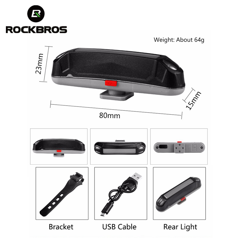 ROCKBROS Bicycle Light Waterpr - Cycling Gear Charging Station recension och pris