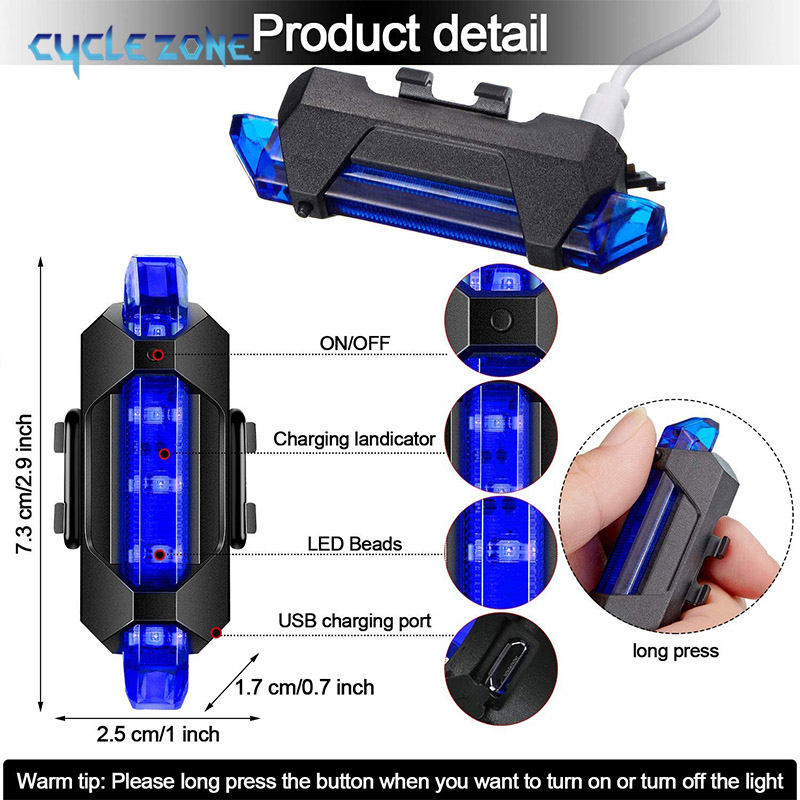 Bicycle Rear LED Light Handleb - Cycling Gear Charging Station recension och pris
