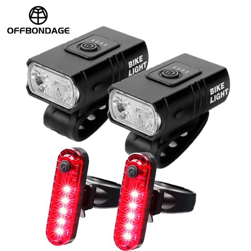 Bike Light Front Rear LED USB  - Cycling Gear Charging Station recension och pris