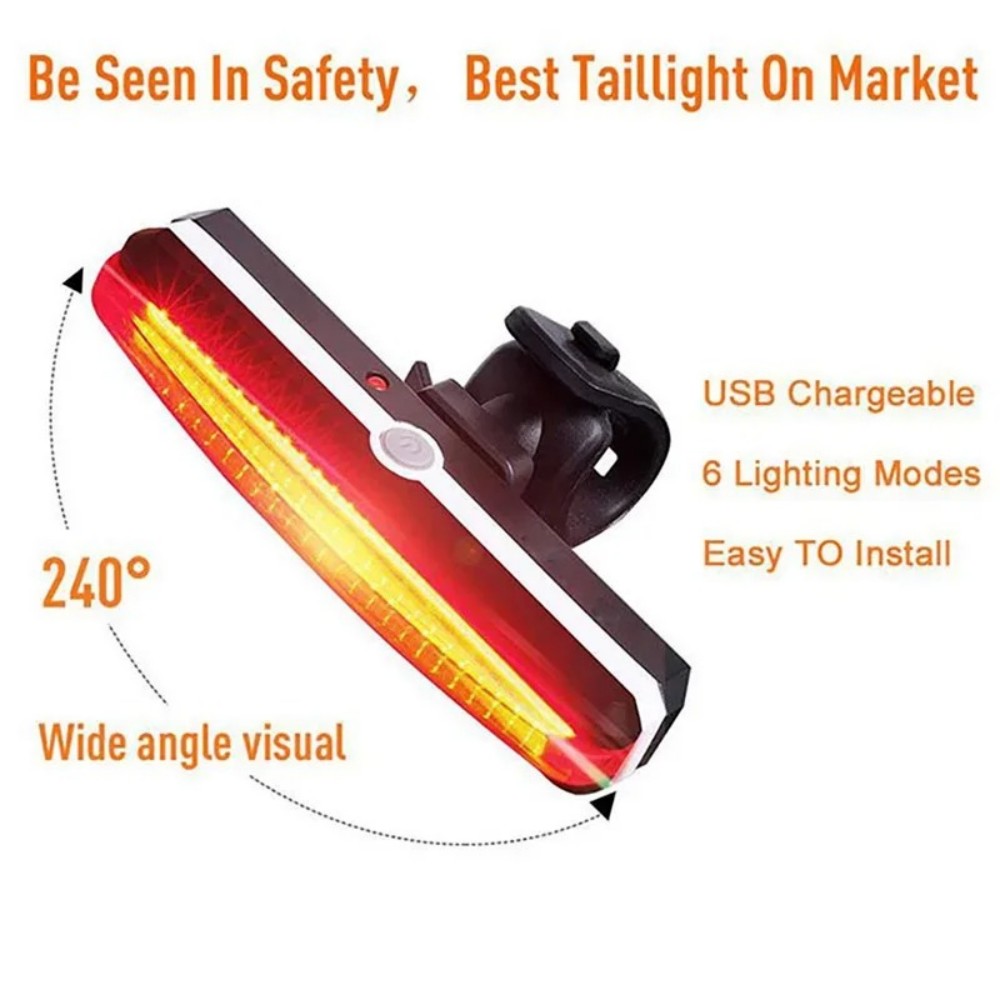 COB LED Bicycle Tail Light 6 M - Cycling Gear Charging Station recension och pris