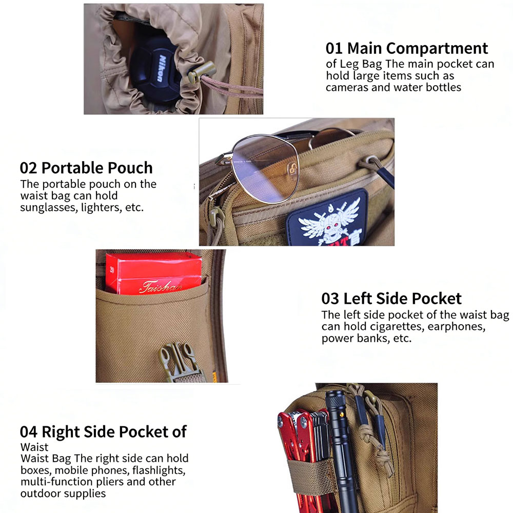 Tactical Drop Leg Bag Motorcyc - Cycling Gear Pouch recension och pris