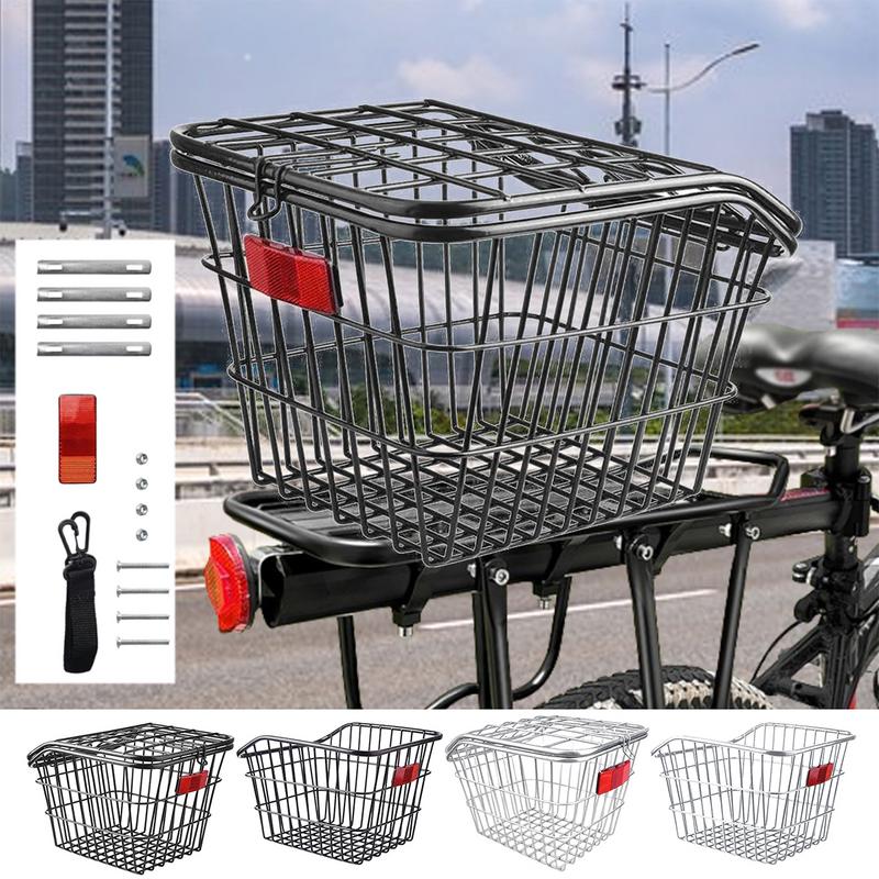 Bike Rear Basket Metal Bicycle - Cycling Gear Shelf recension och pris