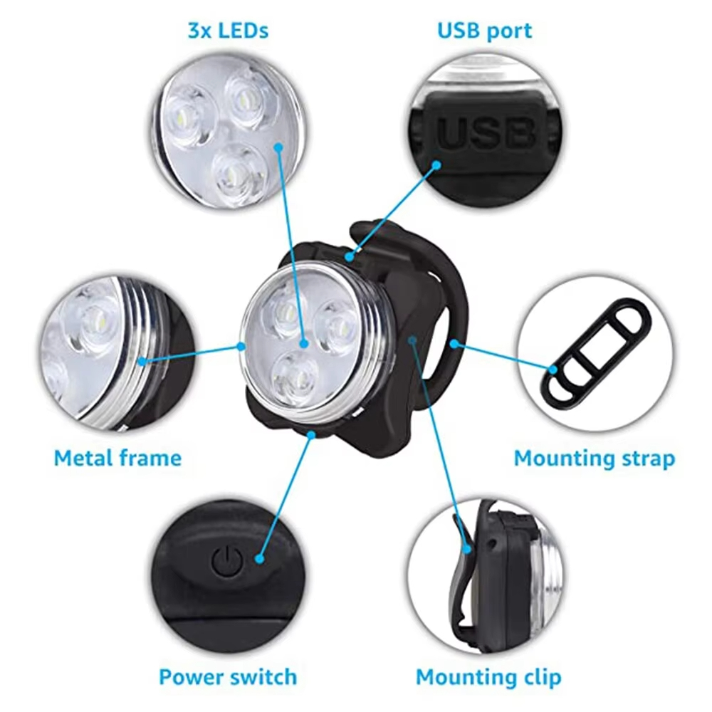 LED Bicycle Front Rear Light U - Cycling Gear Charging Station recension och pris