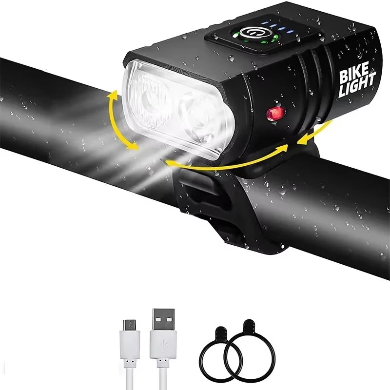 Bicycle LED Headlight T6S, USB - Cycling Gear Charging Station recension och pris