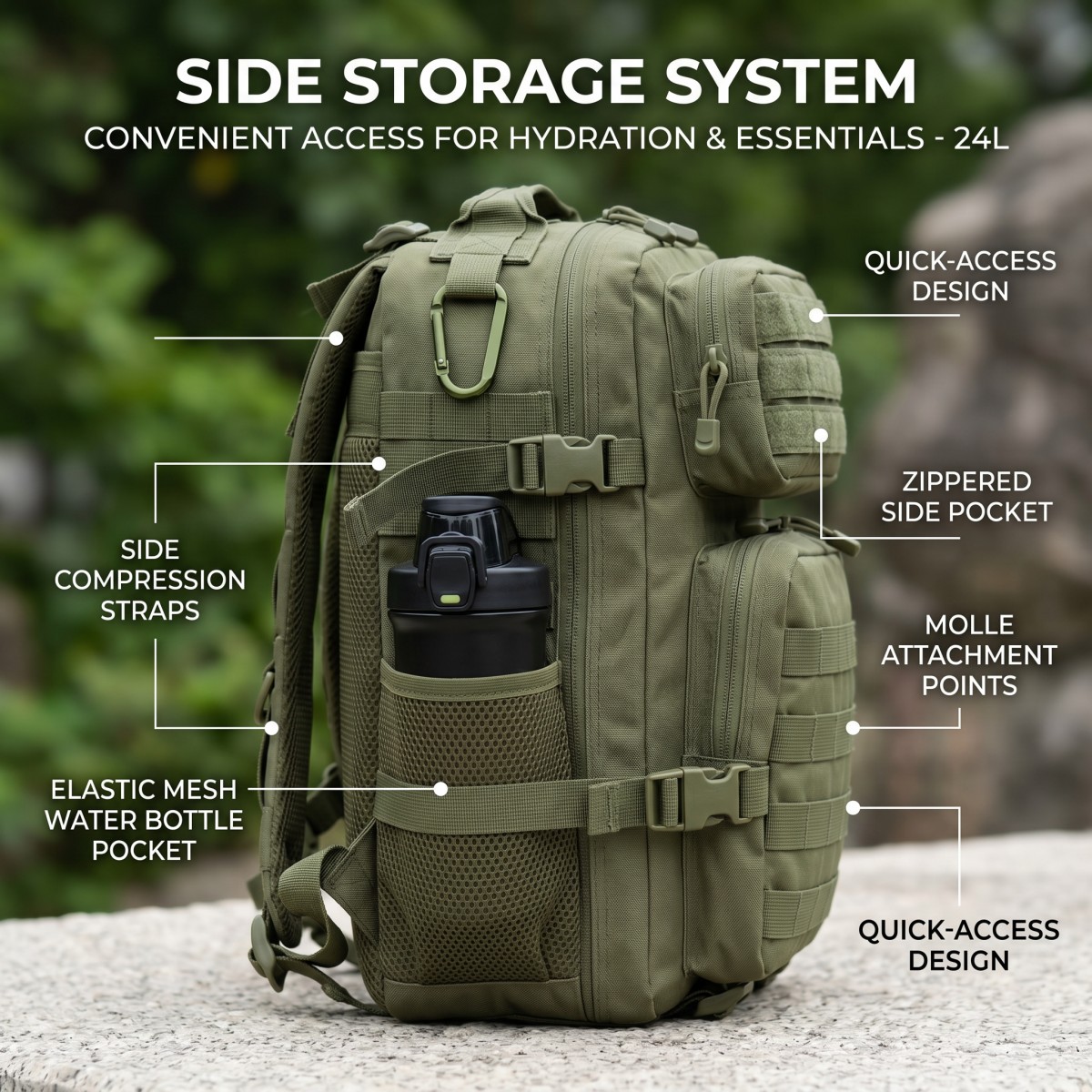 24L Molle Tactical Backpack fo - Cycling Gear Duffle recension och pris
