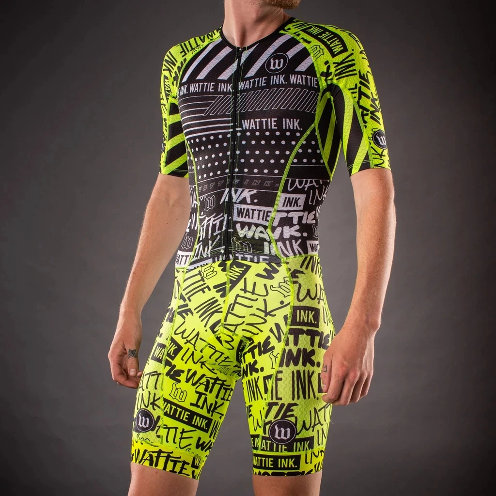 Wattie Ink Men Skinsuit Cyclin - Triathlon Cycling Kit recension och pris