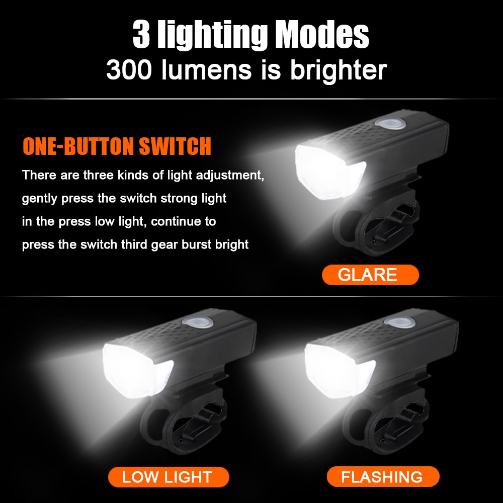 MTB Bike Front Lights USB LED  - Cycling Gear Charging Station recension och pris