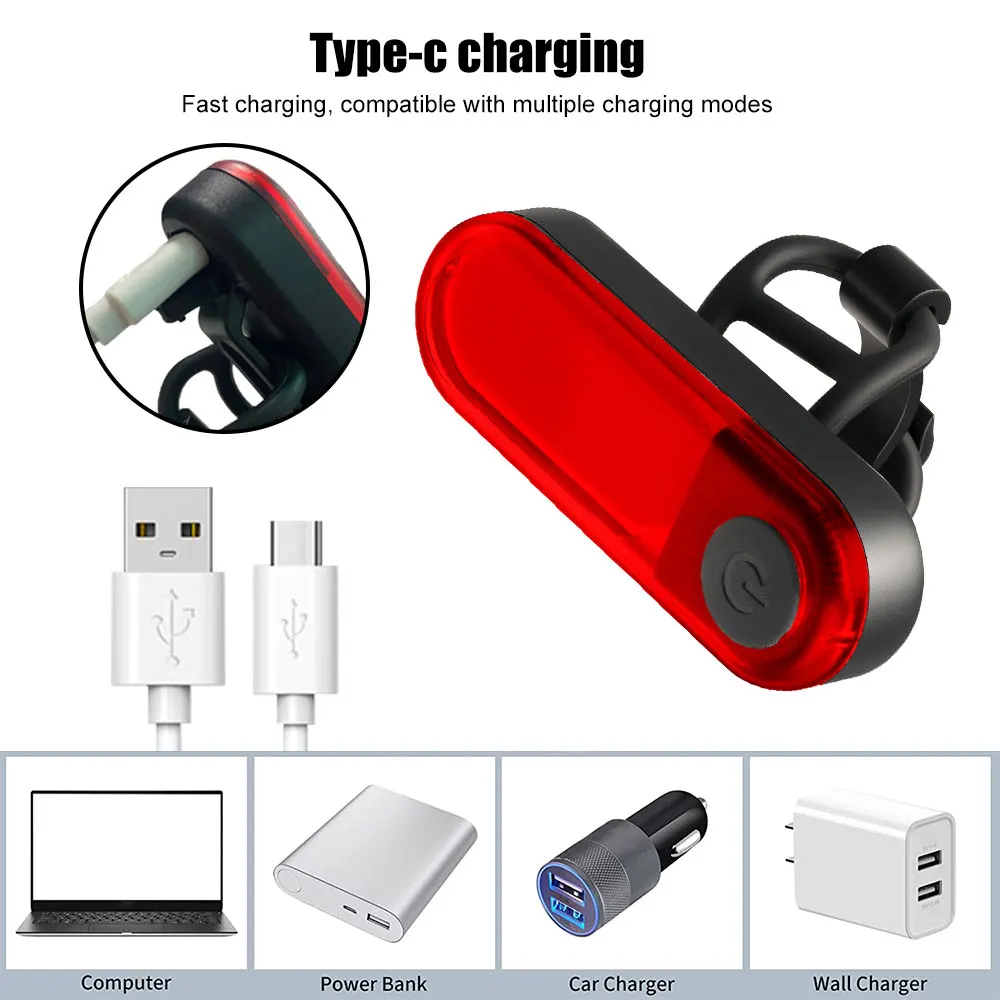 Bike Taillight White+Red Light - Cycling Gear Charging Station recension och pris