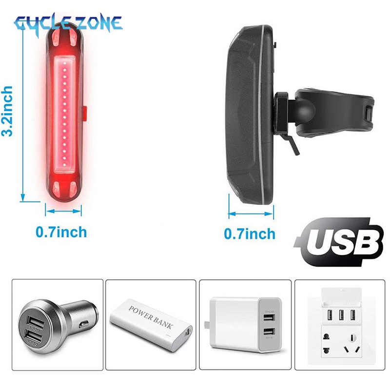 Bike Tail Light USB Rechargeab - Cycling Gear Charging Station recension och pris