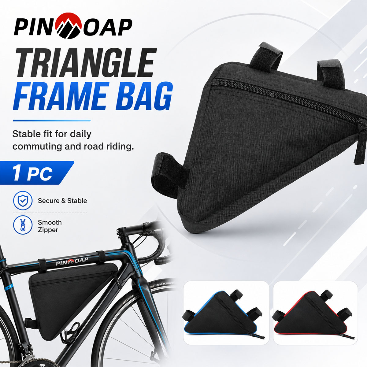 PINMOAP Bicycle Triangle Bag W - Cycling Gear Pouch recension och pris