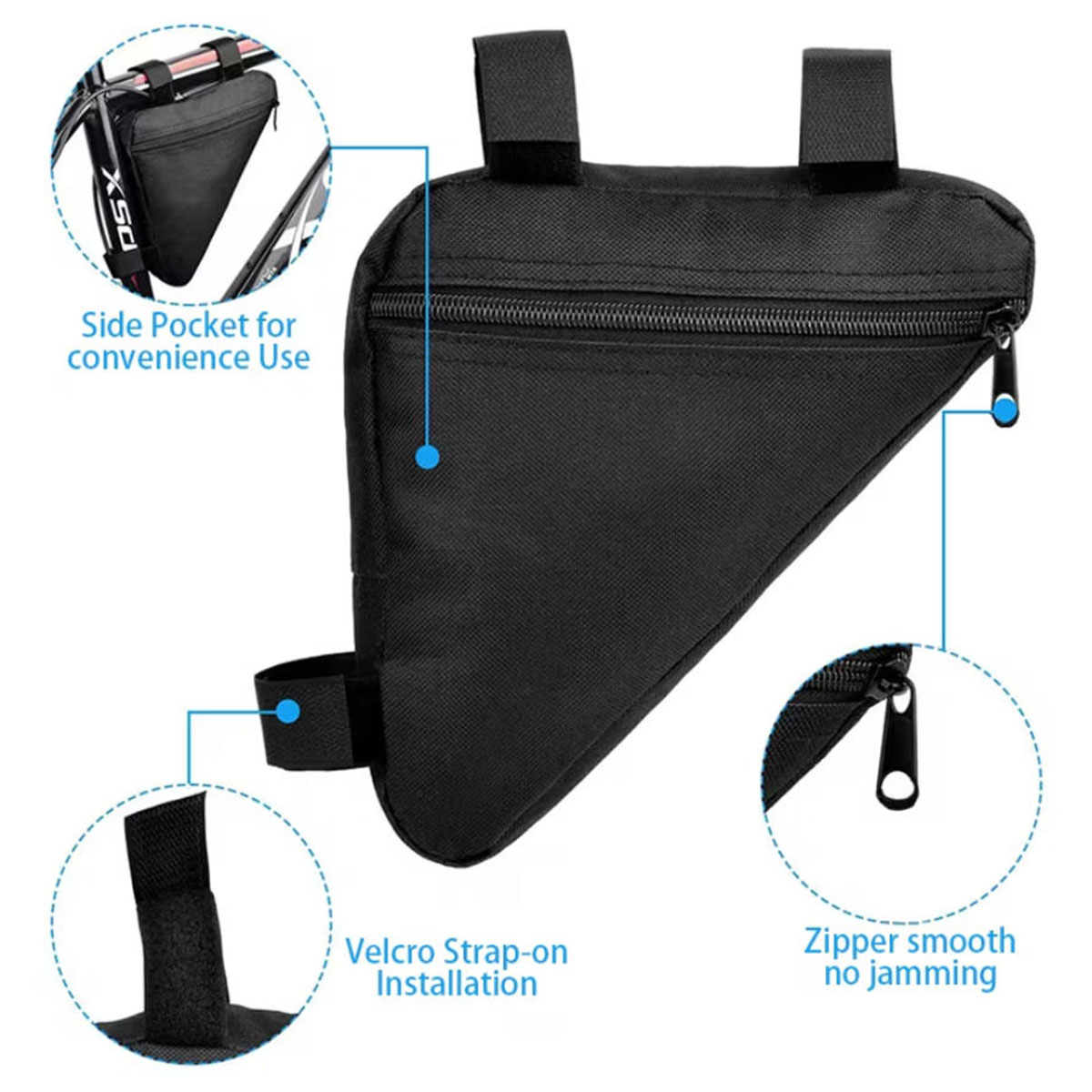 PINMOAP Bicycle Triangle Bag W - Cycling Gear Pouch recension och pris