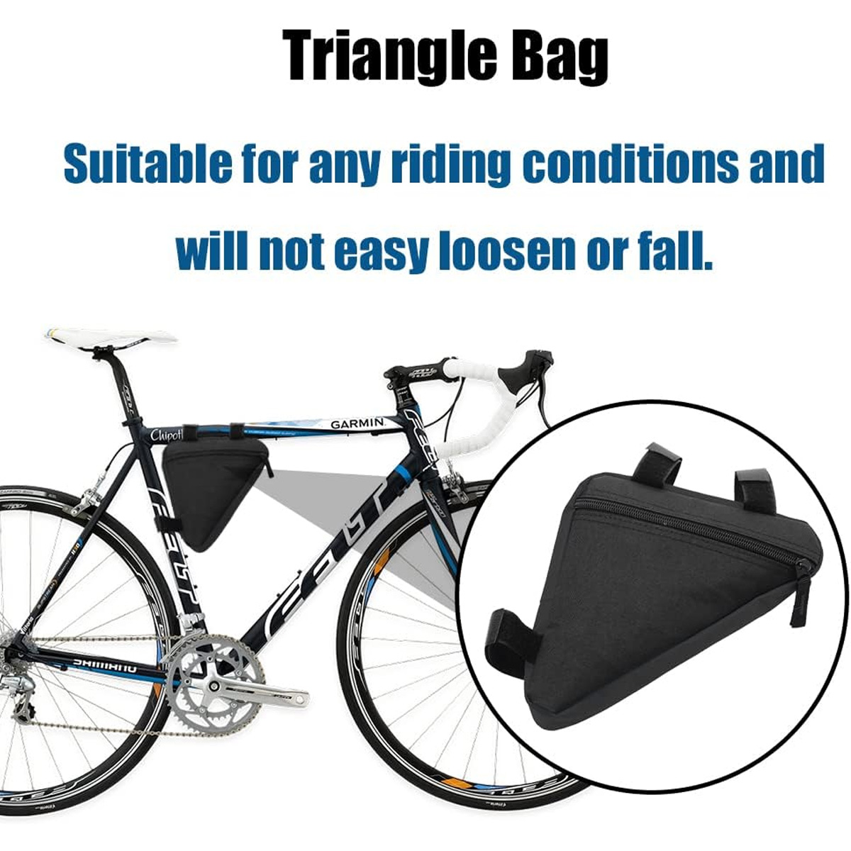 PINMOAP Bicycle Triangle Bag W - Cycling Gear Pouch recension och pris