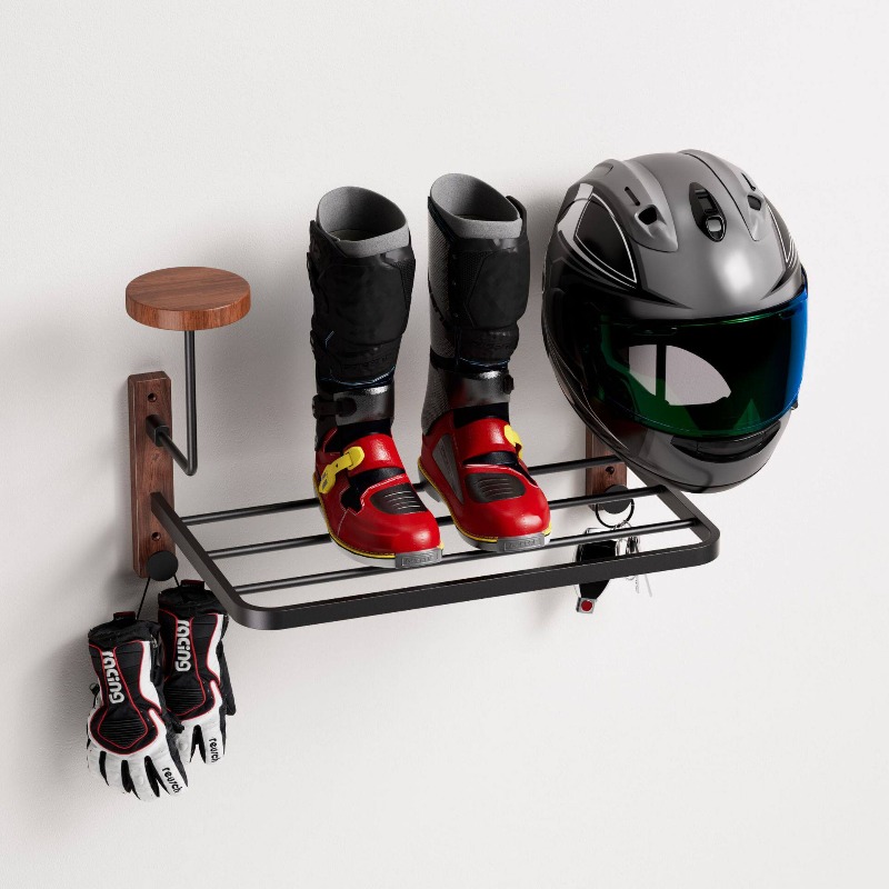 Multifunctional Wall Mount Hel - Cycling Gear Shelf recension och pris